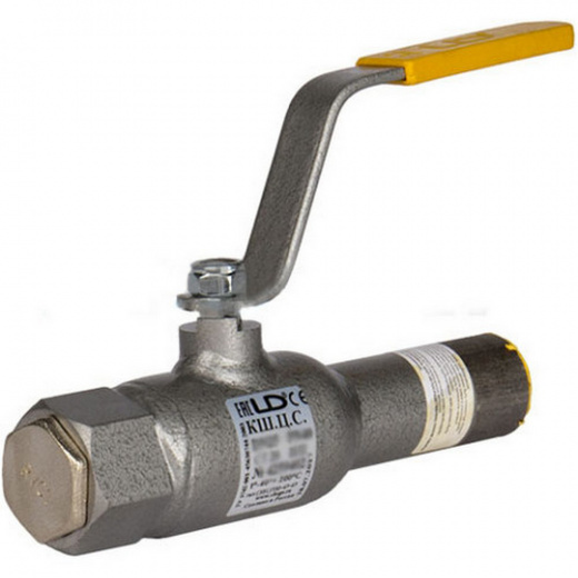 Кран шаровый LD КШЦС Gas 015.040.Н/П.01. из стали 12Х18Н10Т Ду15 Ру4,0МПа в Астане